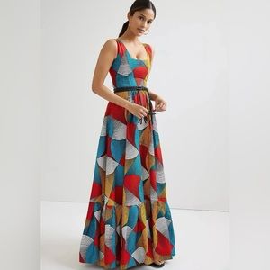SIKA geometric maxi dress
